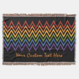 Rainbow Chevron Pattern, aangepast deken gooien