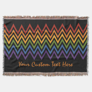 Rainbow Chevron Pattern, aangepast deken gooien