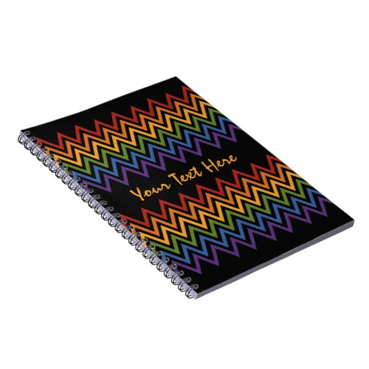Rainbow Chevron Pattern aangepast notitieboek (Rechterzijde)
