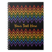 Rainbow Chevron Pattern aangepast notitieboek (Voorkant)