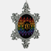 Rainbow Chevron Pattern aangepast ornament (Links)