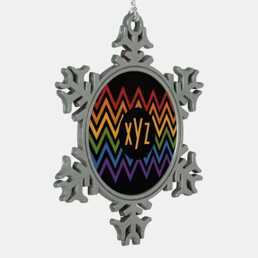 Rainbow Chevron Pattern aangepast ornament (Links)