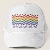 Rainbow Chevron Pattern aangepast pet (Voorkant)