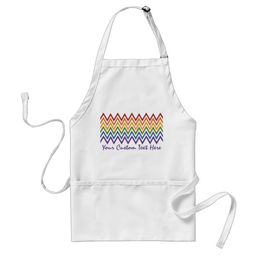 Rainbow Chevron Pattern aangepast schort (Voorkant)