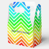 Rainbow Chevron Pattern Aangepaste naam Bedankdoosjes (Geopend)