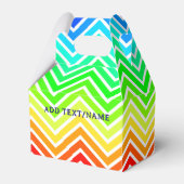 Rainbow Chevron Pattern Aangepaste naam Bedankdoosjes (Voorkant Zijde)
