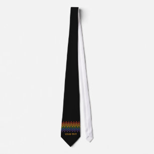 Rainbow Chevron Pattern custom stropdas