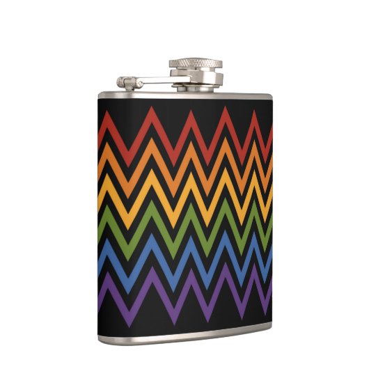 Rainbow Chevron Pattern-kolf Heupfles (Rechts)