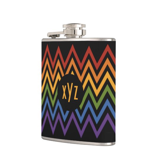 Rainbow Chevron Pattern-kolf Heupfles (Links)