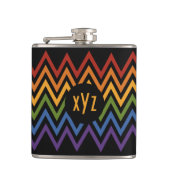 Rainbow Chevron Pattern-kolf Heupfles (Voorkant)