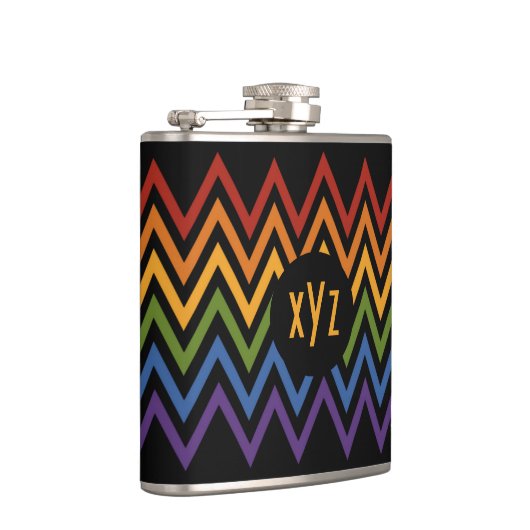 Rainbow Chevron Pattern-kolf Heupfles (Rechts)
