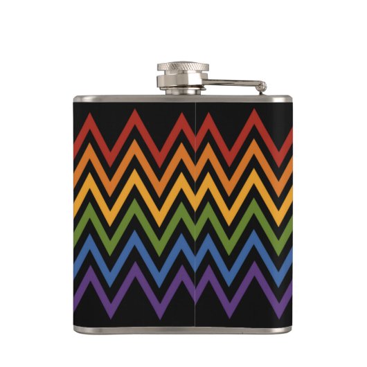 Rainbow Chevron Pattern-kolf Heupfles (Achterkant)