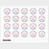 Rainbow Chevron-Stickers Ronde Sticker (Vel)