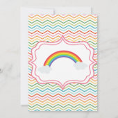 Rainbow Chevron STripe Modern Birthday Party Kaart (Achterkant)