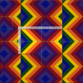 Rainbow Chevron Stripes en Diamonds Geometric Stof (Delen)