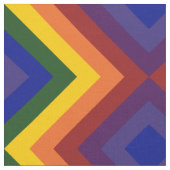 Rainbow Chevron Stripes en Diamonds Geometric Stof (Close Up)