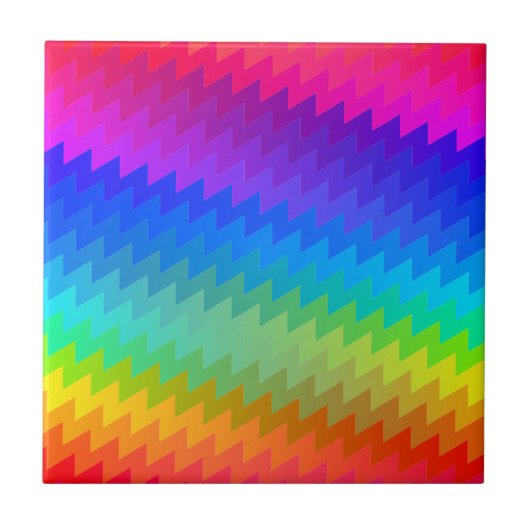 Rainbow chevron tegeltje (Voorkant)