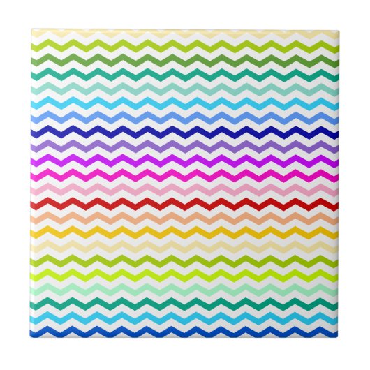 Rainbow chevron tegeltje (Voorkant)