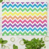 Rainbow Chevron Theedoek (Gevouwen)