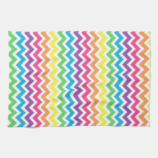 Rainbow Chevron Theedoek (Horizontaal)