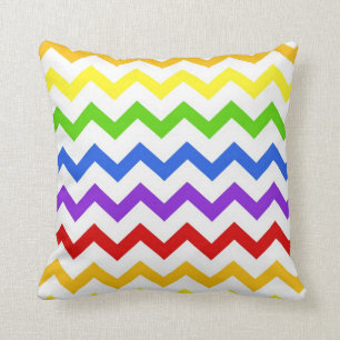 Rainbow chevron zigzag kawaii schattig patroon van kussen