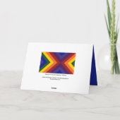 Rainbow Chevrons Bedankkaart (Achterkant)