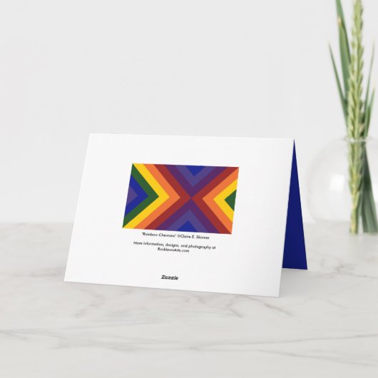 Rainbow Chevrons Bedankkaart (Achterkant)