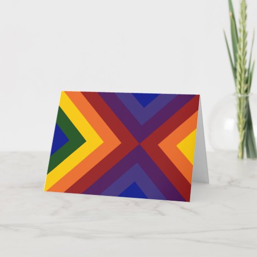 Rainbow Chevrons Bedankkaart (Voorkant)