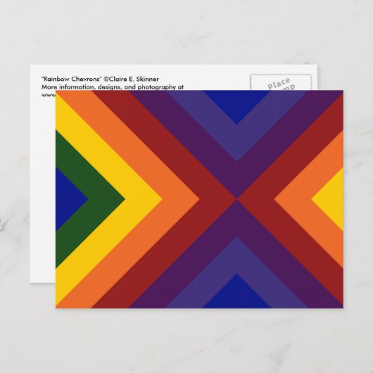 Rainbow Chevrons Briefkaart (Voorkant / Achterkant)
