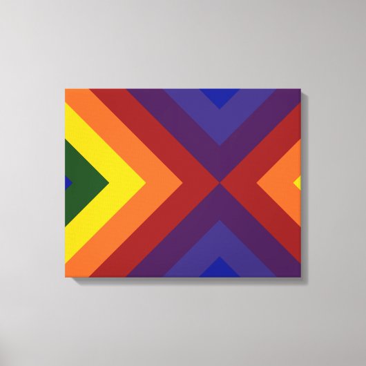Rainbow Chevrons Canvas Afdruk (Voorkant)