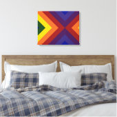 Rainbow Chevrons Canvas Afdruk (Insitu (Slaapkamer))