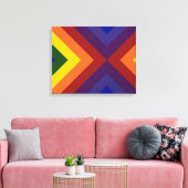 Rainbow Chevrons Canvas Afdruk (Insitu (Woonkamer))
