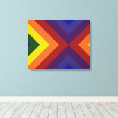Rainbow Chevrons Canvas Afdruk (Insitu (Houten vloer))