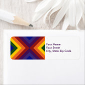 Rainbow Chevrons-label retouradres Etiket (Insitu)