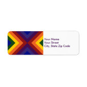 Rainbow Chevrons-label retouradres Etiket (Voorkant)