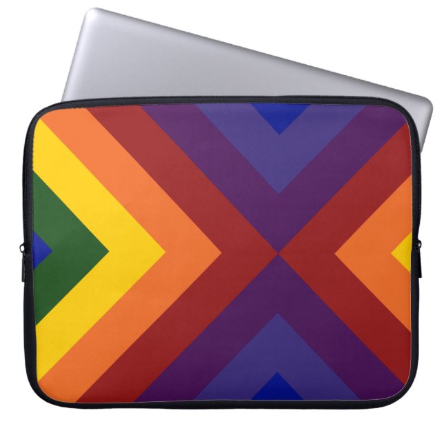 Rainbow Chevrons Laptop Sleeve (Voorkant)