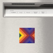 Rainbow Chevrons Magneet (Insitu (Vaatwasser))