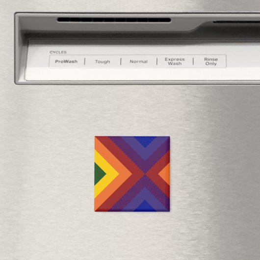 Rainbow Chevrons Magneet (Insitu (Vaatwasser))