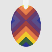 Rainbow Chevrons Ornament (voorkant)