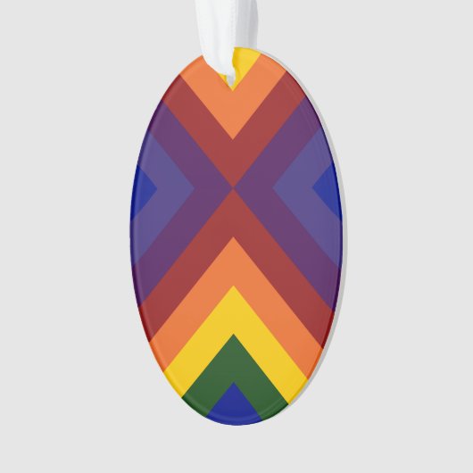 Rainbow Chevrons Ornament (voorkant)