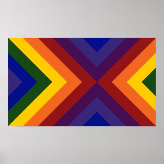 Rainbow Chevrons Poster (Voorkant)