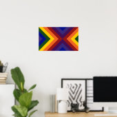 Rainbow Chevrons Poster (Thuiskantoor)