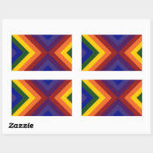 Rainbow Chevrons Rechthoekige Sticker (Vel)