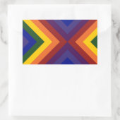 Rainbow Chevrons Rechthoekige Sticker (Tas)