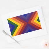 Rainbow Chevrons Rechthoekige Sticker (Envelop)