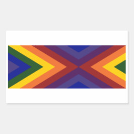 Rainbow Chevrons Rechthoekige Sticker