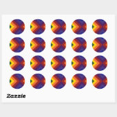 Rainbow Chevrons Ronde Sticker (Vel)