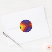 Rainbow Chevrons Ronde Sticker (Envelop)