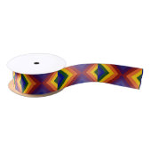 Rainbow Chevrons Satijnen Lint (Spoel)