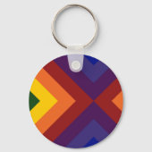 Rainbow Chevrons Sleutelhanger (Voorkant)